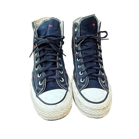 Converse Chuck Taylor All Star 70 Hi Black Embroidered Lips Sneaker 9.5 /  11.5 - Picture 5 of 15